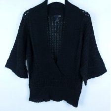 H&M sweter z moherem głęboki dekolt / S