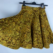 rozkloszowana spódnica do kolan Africa design bawełna / XXS