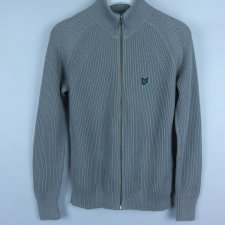 Lyle&Scott szary sweter bawełna poliester zip / L