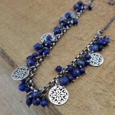 Naszyjnik - zawieszki z lapis lazuli