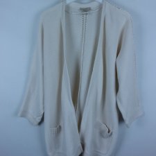LOFT bawełniany sweter kardigan cream / XL