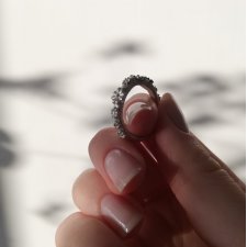 Srebrny pierścionek z kwiatami