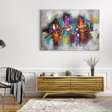 Obraz na płótnie - Kolorowa abstrakcja - 100x70 cm  (2-0324)