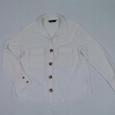 F&F koszulowa bluzka koszula ecru 16 / 44