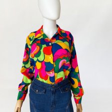 Multikolorowa koszula vintage 70's
