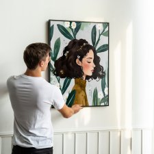Plakat Dziewczyna ilustracja 40x50 cm - portret kolor