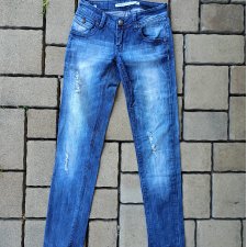 Granatowe jeansy xxs-xs