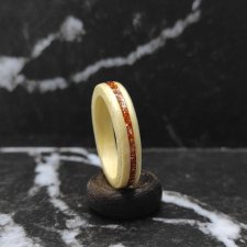 Pierścionek z drewna Klonu - Klon z miedzianym wypełnieniem - wyjątkowy prezent - drewniany pierścionek dla kobiety - Pierścionek z forniru