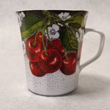 Chodzież Porcelanowy Kubek Wiśnia Wiśnie Czereśnie Nostalgiczne Kubki