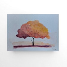 Drzewo- obraz  akwarela