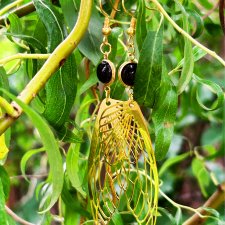 Kolczyki MIDSOMMAR – Motyl w kolorach złota i czerni
