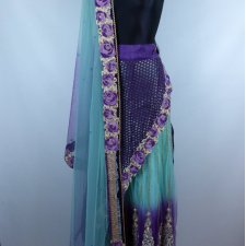 zdobiona hinduska spódnica maxi z szalem sari Indie / XXL