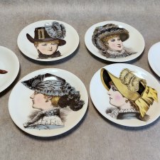 Porcelaine De Paris Zestaw talerzy Kapelusze Francja