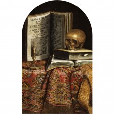 Tapeta z barokowym motywem vainitas - tapeta portal samoprzylepny, naklejka ścienna