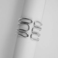 Pierścionek RIBS srebro na wymiar szeroka obrączka
