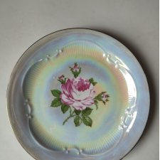 talerz deserowy róża porcelana vintage