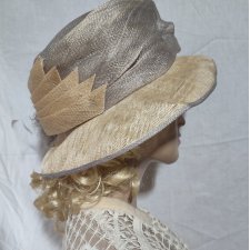 kapelusz retro vintage elegancki szary