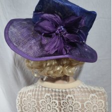 kapelusz retro vintage fioletowy