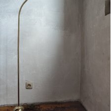 Lampa vintage podłogowa regulowana mosiądz lata 70