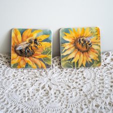 Para podkładek - Pracowite pszczoły