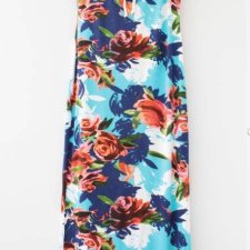 sukienka maxi vintage BODYFLIRT Boutique printy kolorowa wzory
