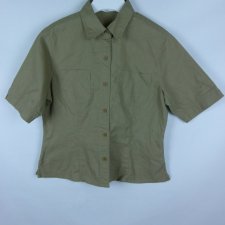 Pep Wear koszulowa bluzka len nawełna khaki / 38