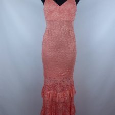 Asos łososiowa sukienka maxi koronka - 8 / 34