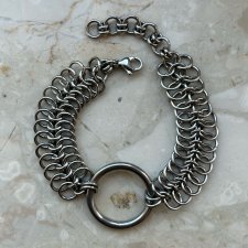 Bransoletka chainmaille ze stali szlachetnej z o-ringiem