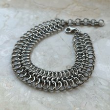 Bransoletka chainmaille ze stali szlachetnej