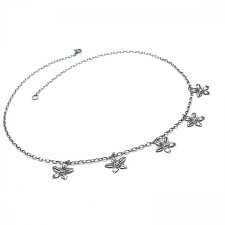 Choker /silver flower/ - naszyjnik