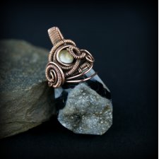 Agat z druzą wisiorek wire wrapping