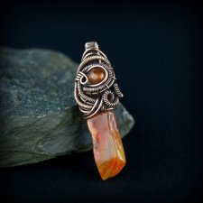 Karneol wisiorek wire wrapping