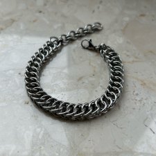 Bransoletka chainmaille ze stali szlachetnej rozmiar S