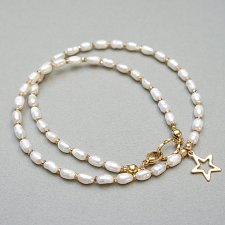 Pearls /white/ perły naturalne vol. 8 - choker