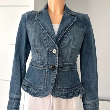 Marynarka żakiet jeansowy Esprit r. 36 elastyczna wygodna bawełna vintage retro