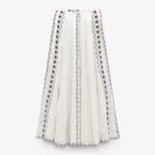 ZARA - MAXI SPÓDNICA Z HAFTEM - BOHO - XS/S