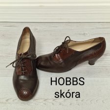 Hobbs vintage skórzane półbuty 37 brąz