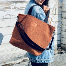 Torba shopper "Mili Duo MD2" - miedziany brąz