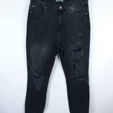 Denim Co Primark Cares jeans dziury wysoki stan 16 / 44