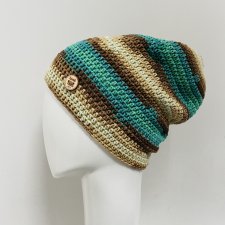 Czapka przejściowa cienka beanie smerf bawełna