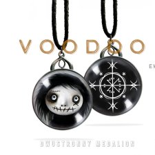 Voodoo - dwustronny srebrny medalion