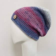 Czapka przejściowa cienka beanie smerf bawełna