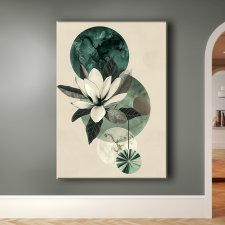 Lotus - Obraz na płótnie 50x70cm - Druk Blejtrama - Chiński Orient, Zen - możliwe inne rozmiary