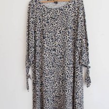 Lindex sukienka vintage panterka leopard print lyocell