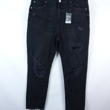 Denim Co Primark Cares spodnie jeans dziury wysoki stan 18/46 z metką