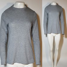 Szary damski longsleeve 100% naturalny wiskoza&bawełna S/XS Hv242