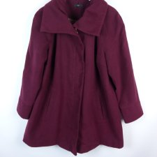 M&Co flauszowy płaszcz jesionka burgund / 16 - 44