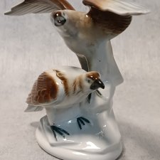 Porcelanowa Kolekcjonerska figura Para Ptaków Ptaki Orły NIemcy