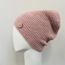 Czapka przejściowa cienka beanie smerf bawełna