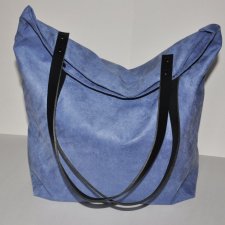 Torba tote XXL - szaroniebieska